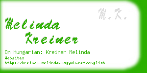melinda kreiner business card